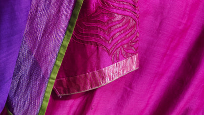 Semi Stitched Chanderi Formal Suitset