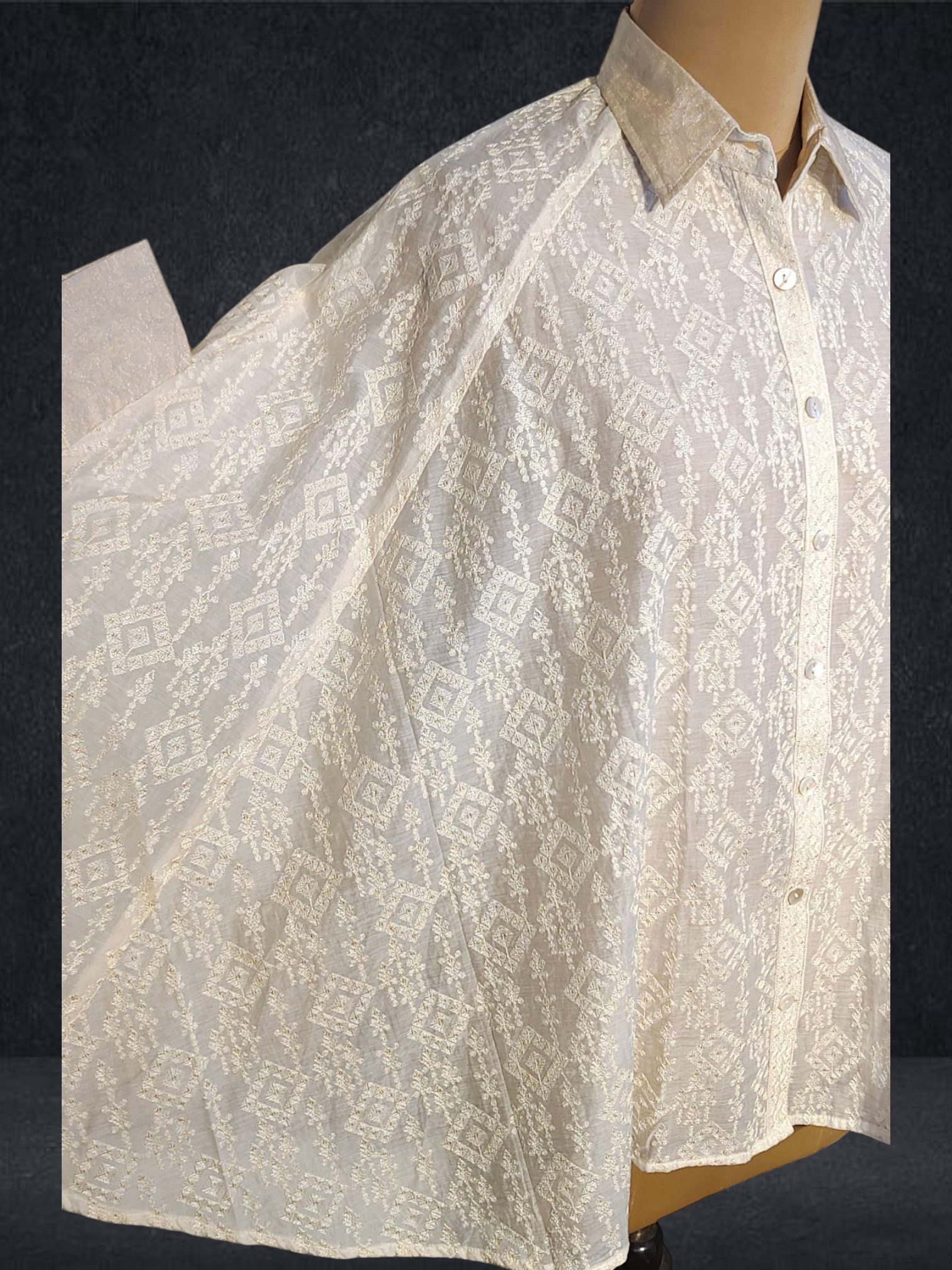 Stitched Embroidered Short Shirt VISHAL KAPUR STUDIO