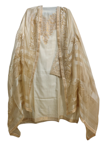 Semi Stitched Formal chanderi Suitset