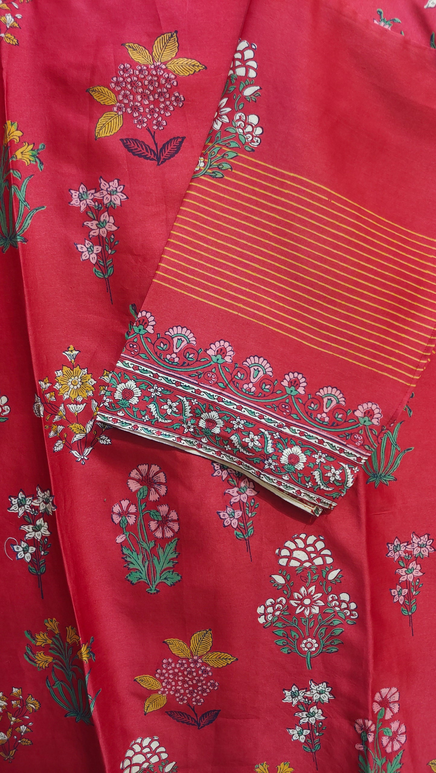 Semi Stitched Chanderi Casual kurta