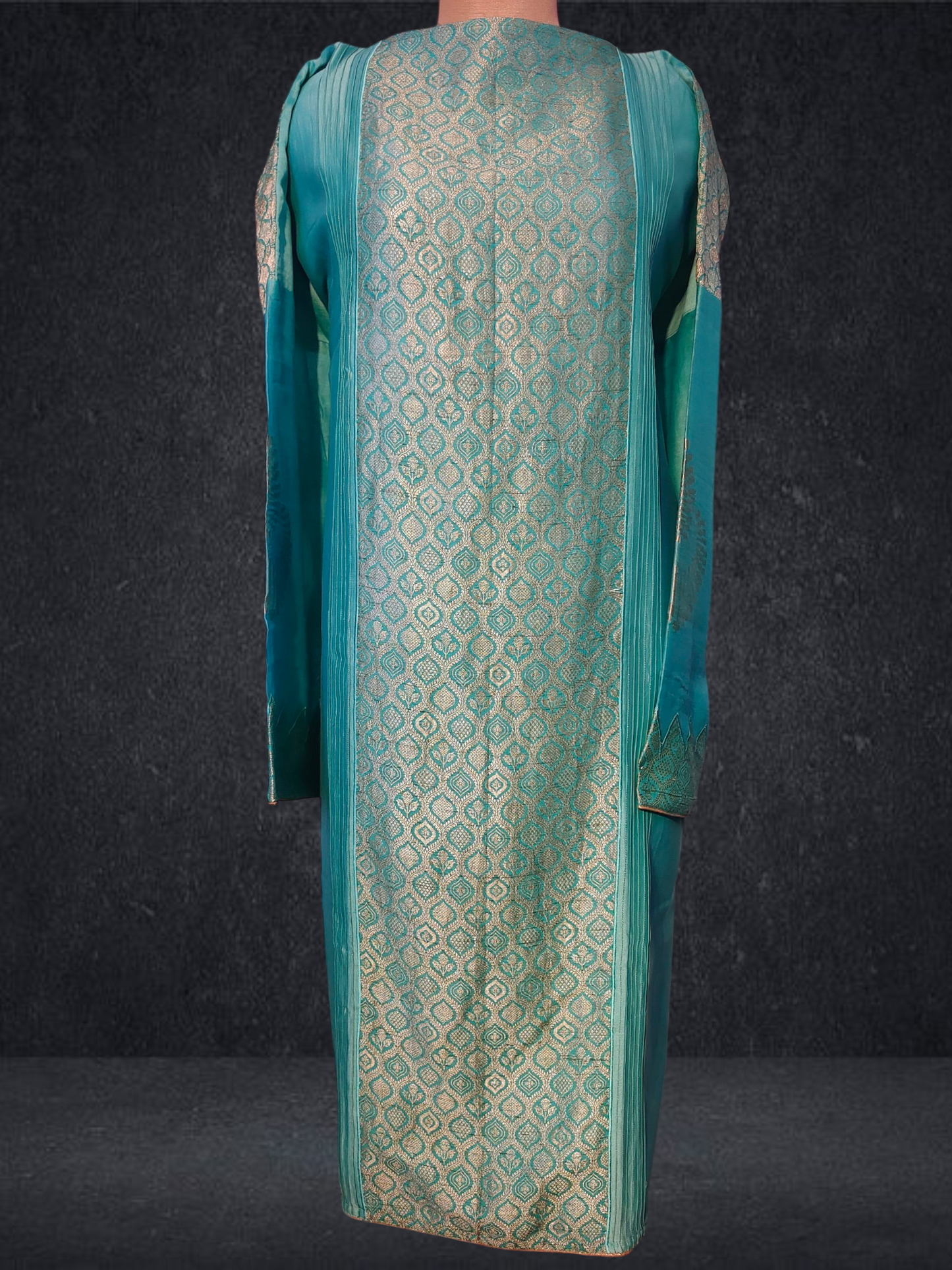 Semi Stitched Formal chanderi Kurta