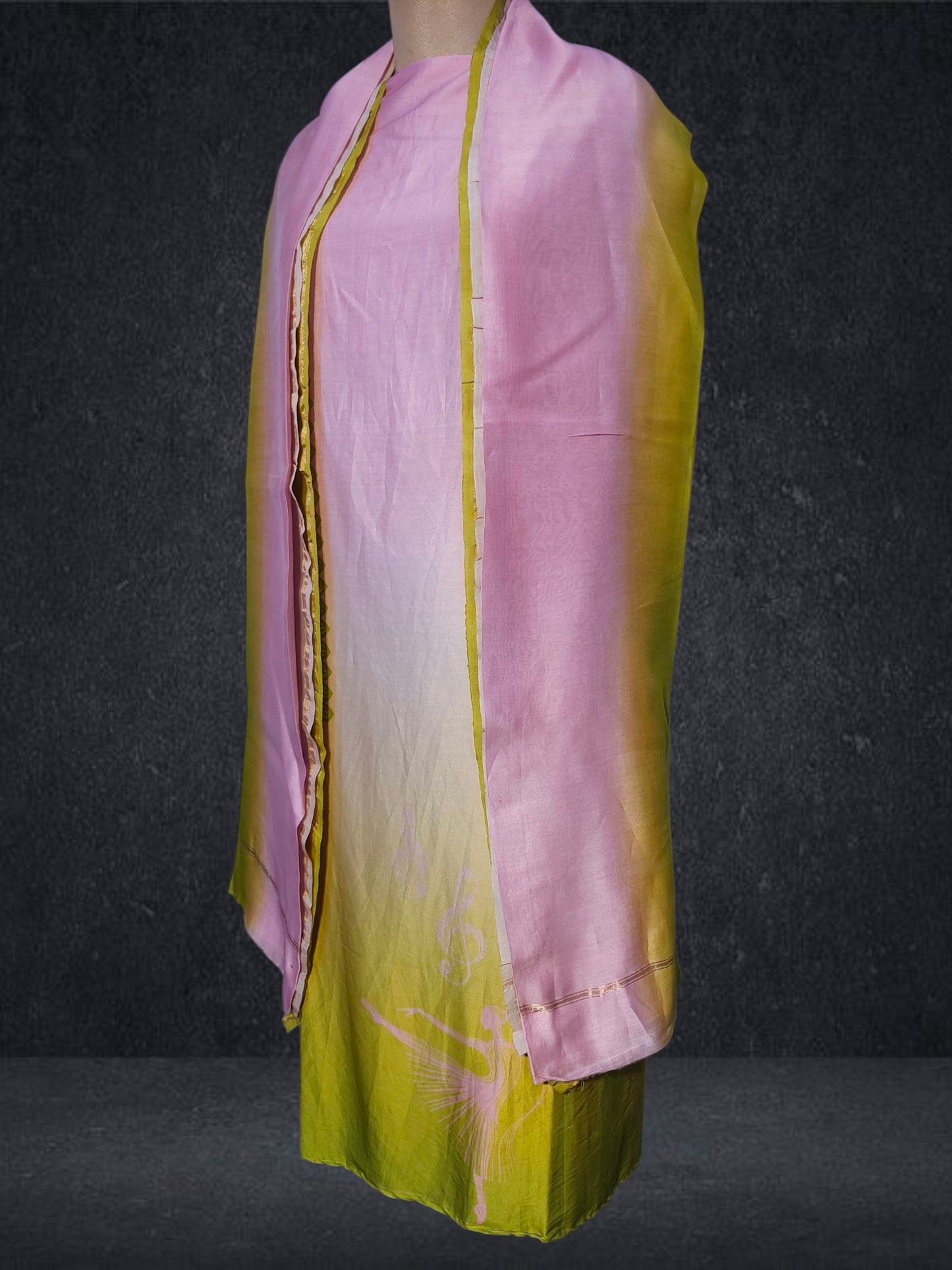 Semi Stitched Chanderi Casual Suitset VISHAL KAPUR