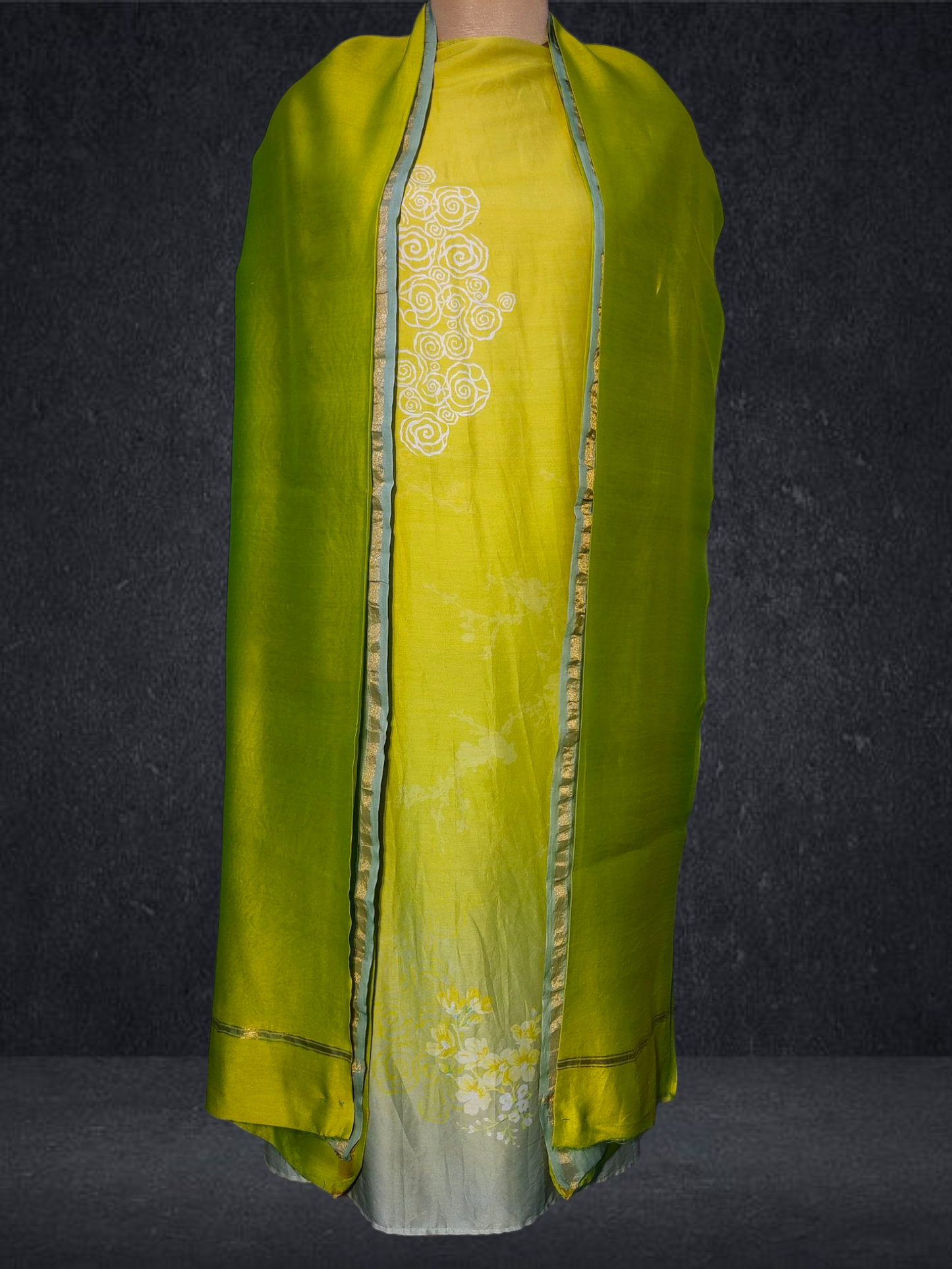 Semi Stitched Chanderi Casual Suitset VISHAL KAPUR