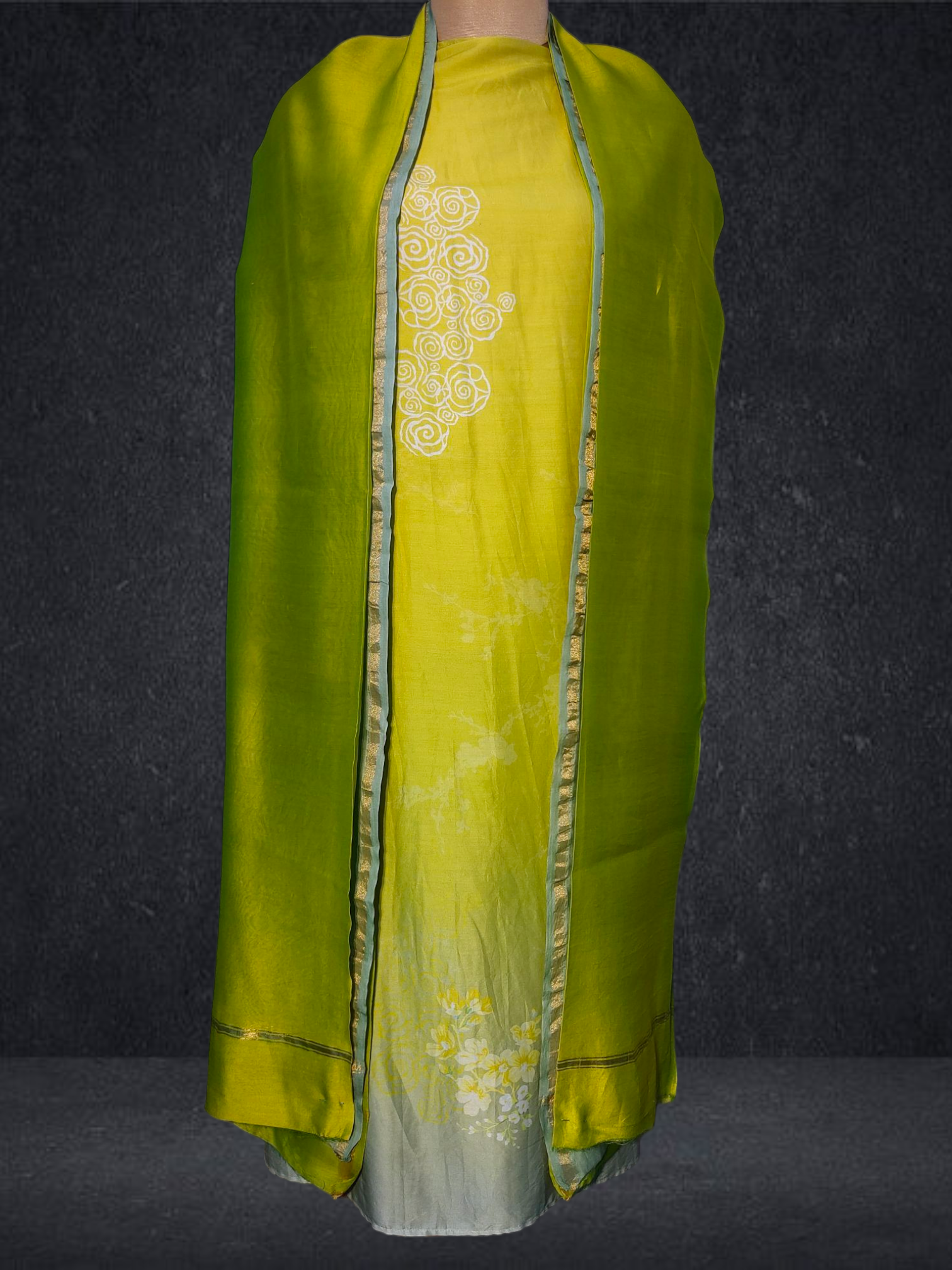 Semi Stitched Chanderi Casual Suitset VISHAL KAPUR