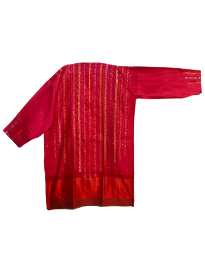 Semi Stitched Formal Chanderi Kurta