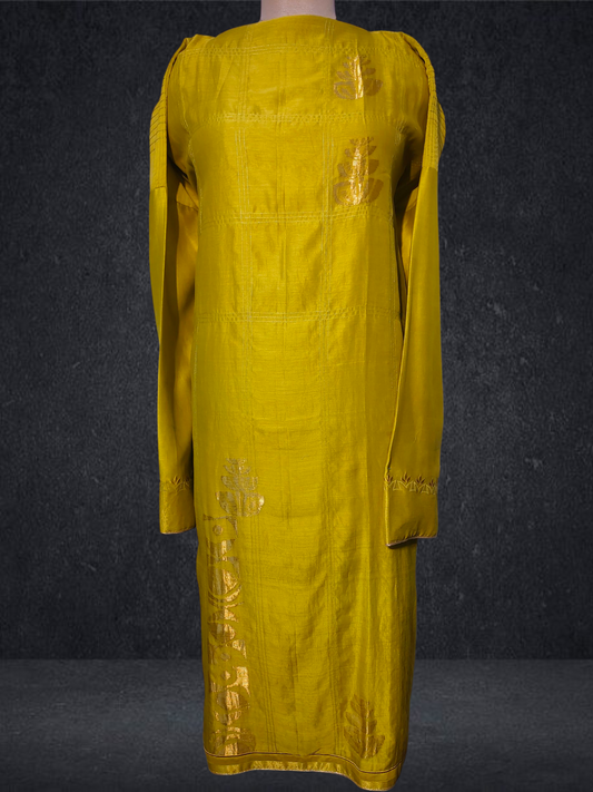 Semi Stitched Formal chanderi Kurta