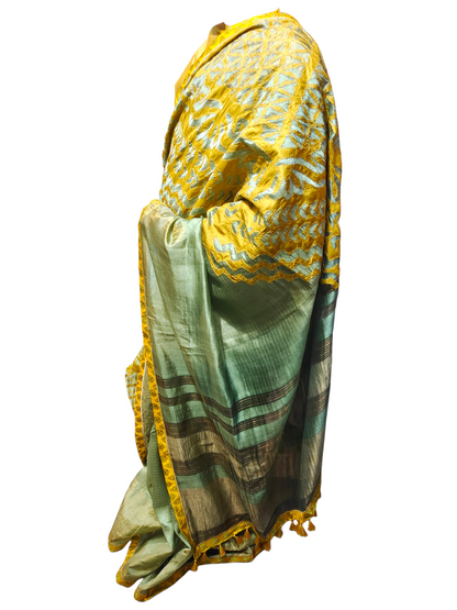 Formal Chanderi Silk With Katabh Saree