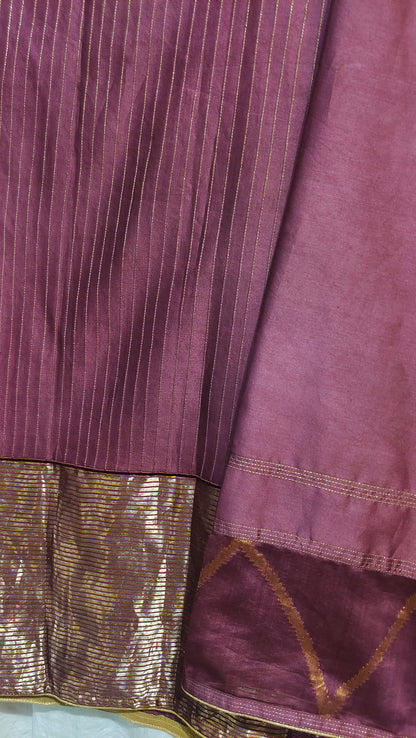 SemiStitched zariwoven Purple chanderi Tunic