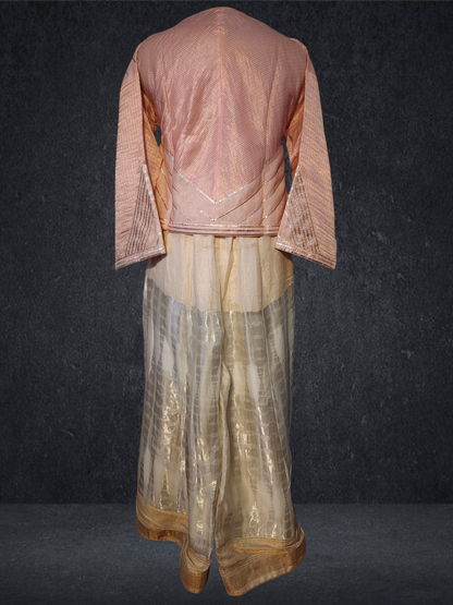 Stitched Chanderi Long Dress