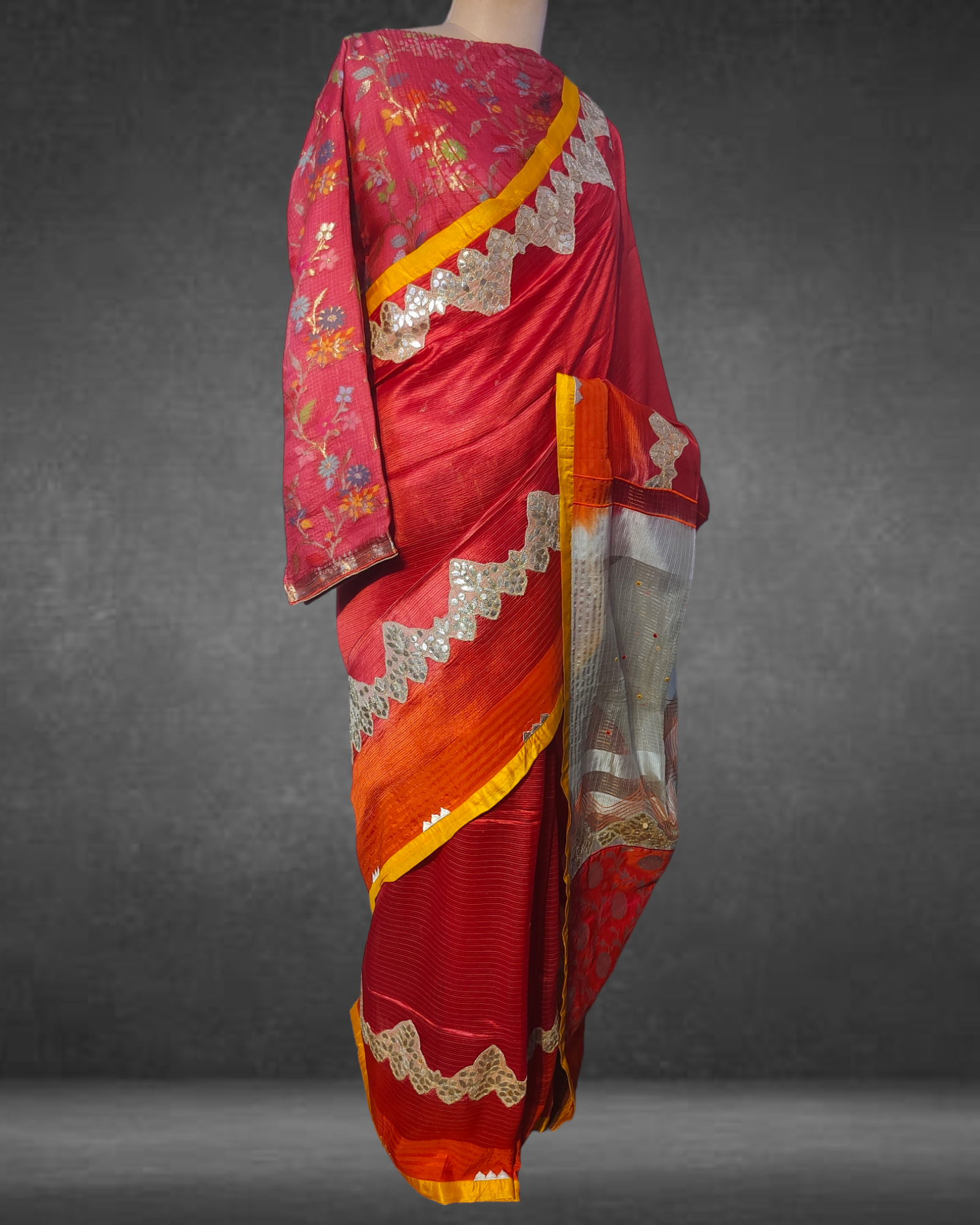 Formal Silk Gota Saree(VKSR05MAY09) VISHAL KAPUR STUDIO