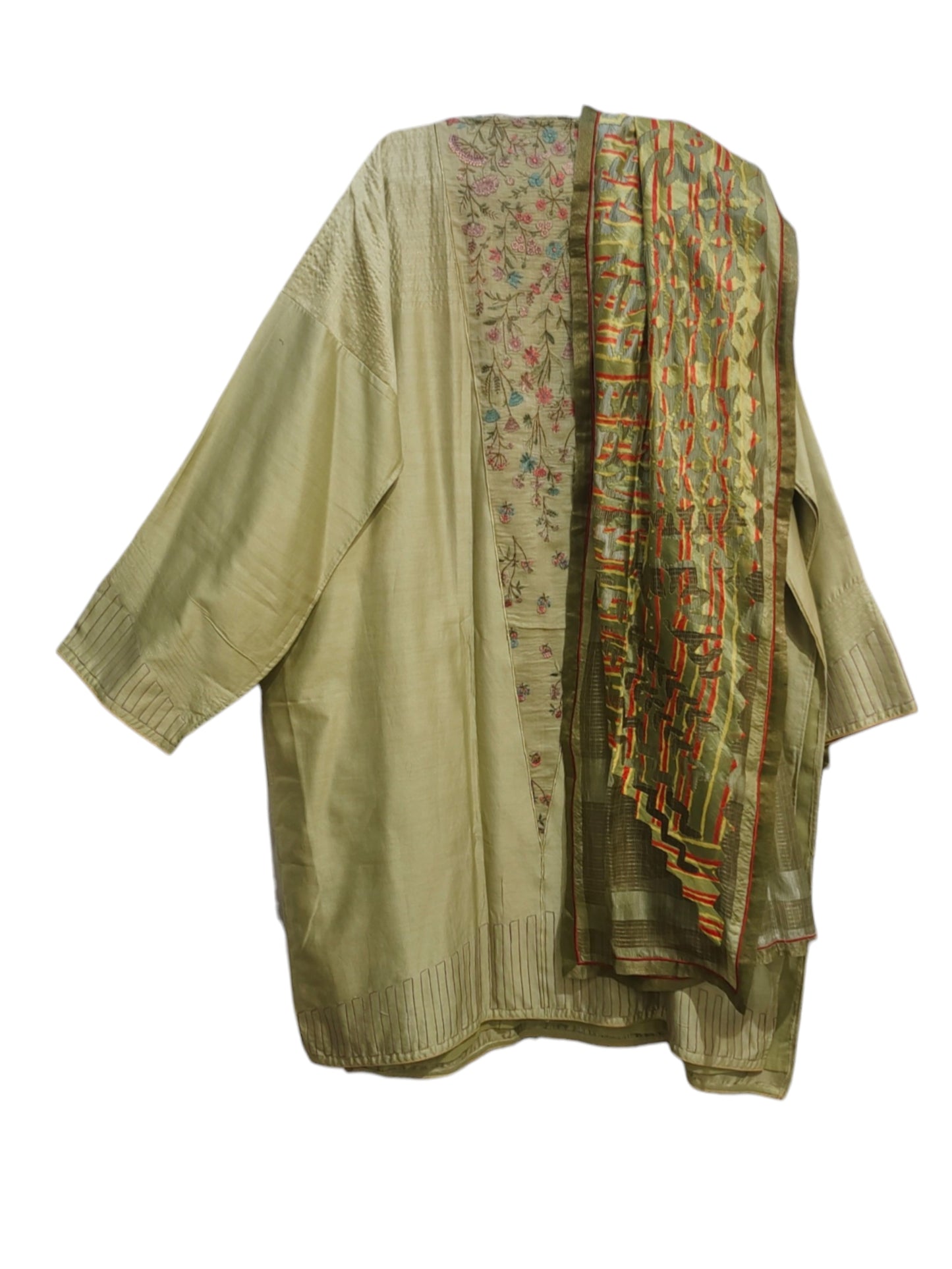 Semi Stitched Chanderi Formal Suitset