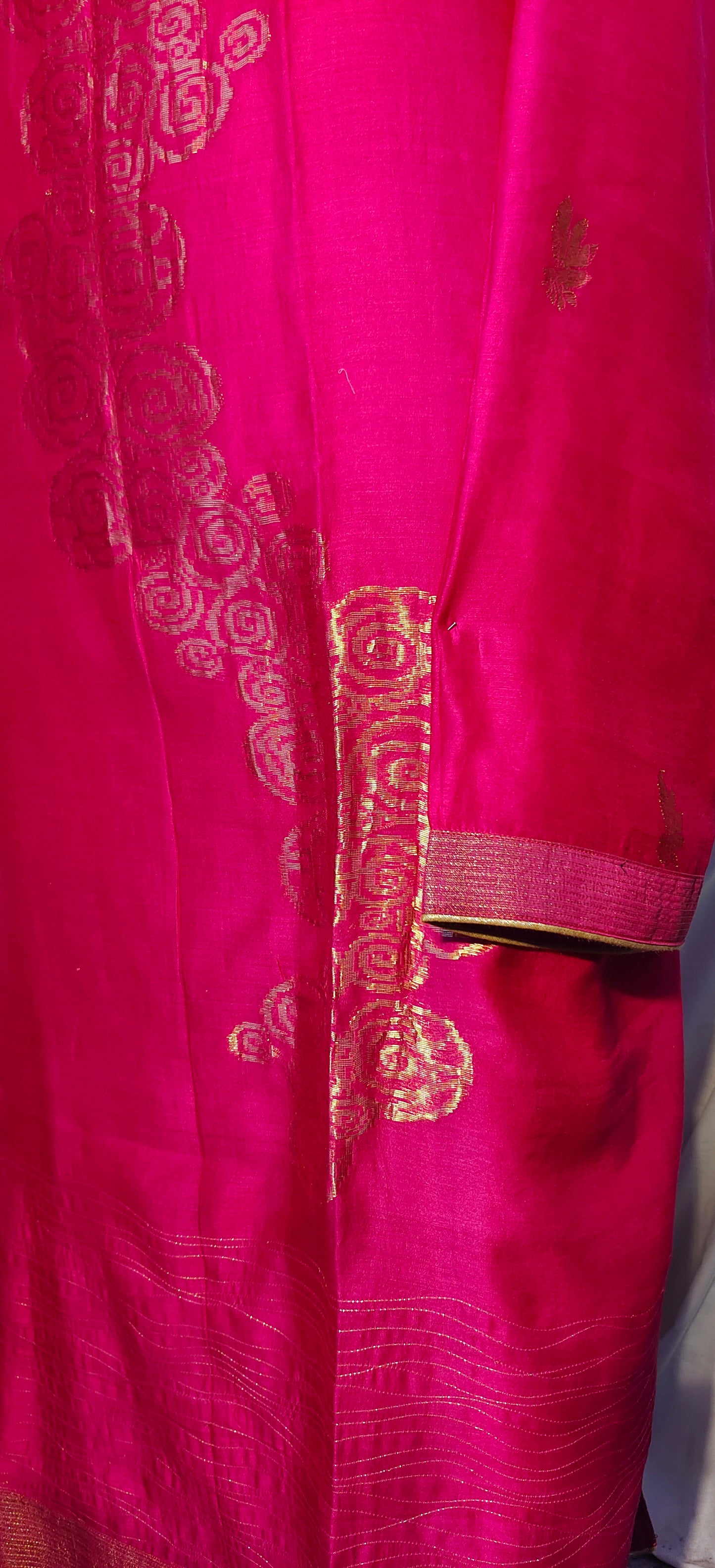 Semi Stitched Formal chanderi Suitset