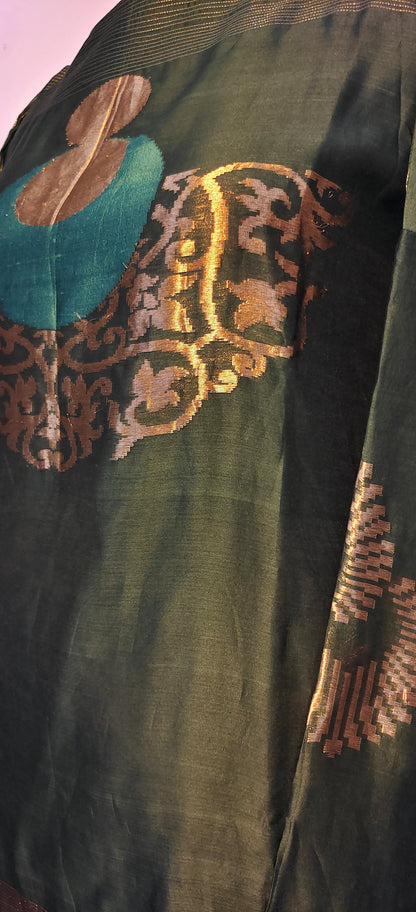Semistitched Chanderi Zariwoven Short Tunic