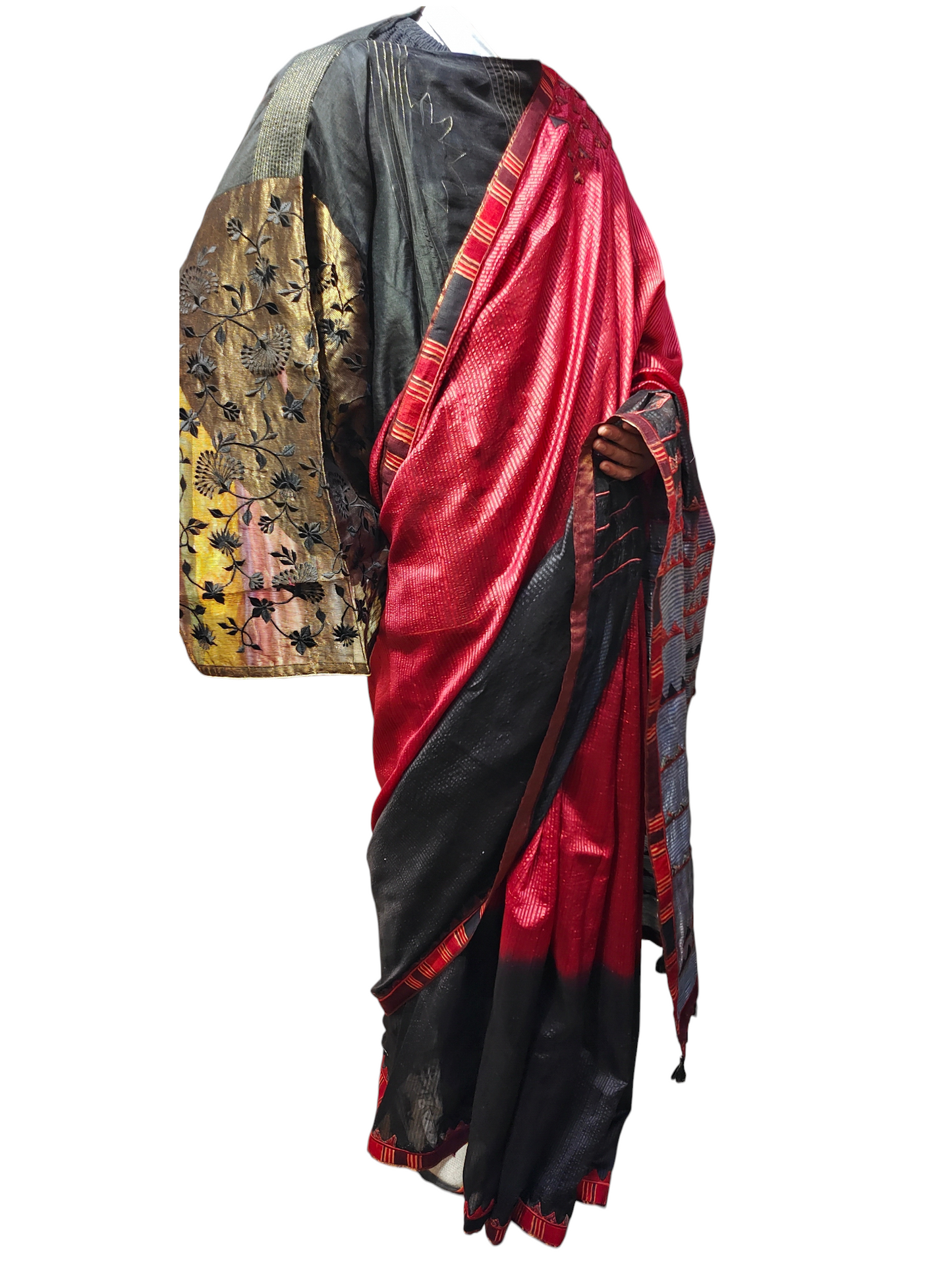 Formal Chanderi Silk Ajrakh Saree