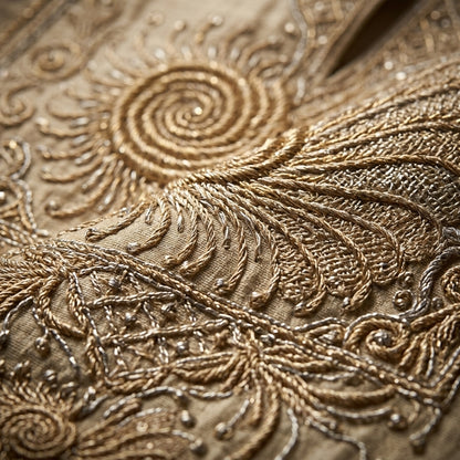 Customised Chanderi Embroidered set