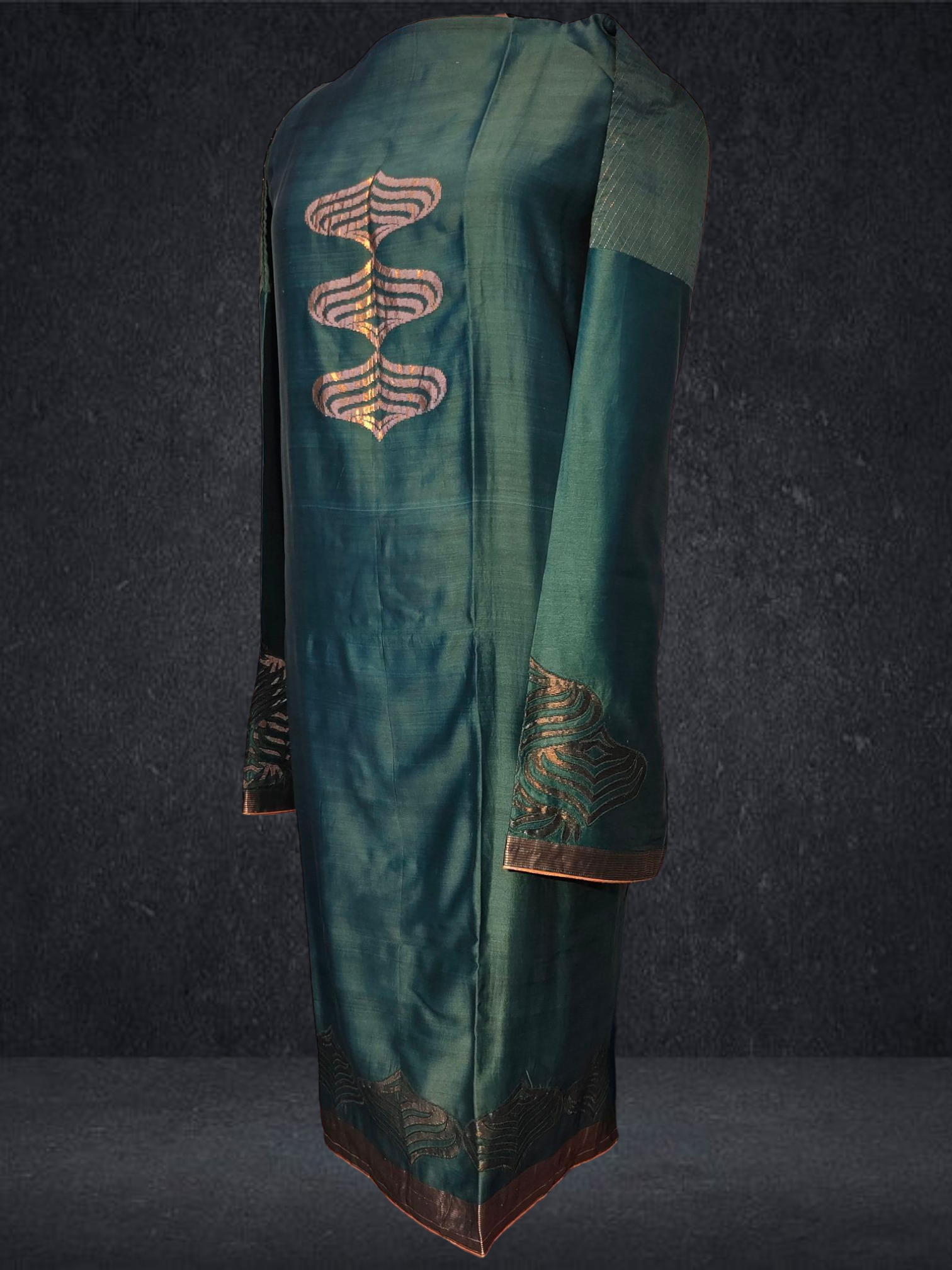 Semi Stitched Chanderi kurta VISHAL KAPUR