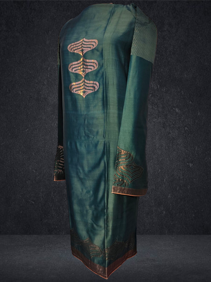 Semi Stitched Chanderi kurta VISHAL KAPUR
