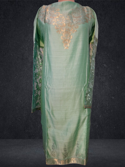 Semi Stitched Formal chanderi Kurta