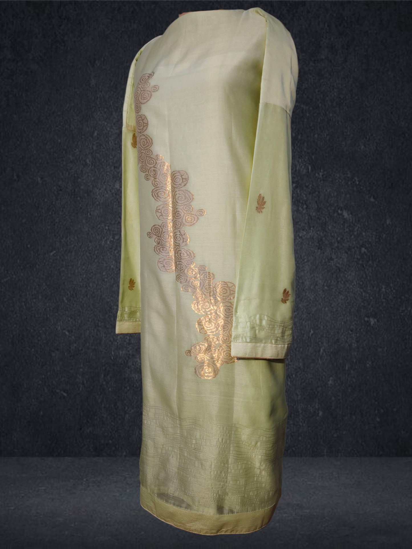 Semi Stitched Chanderi kurta