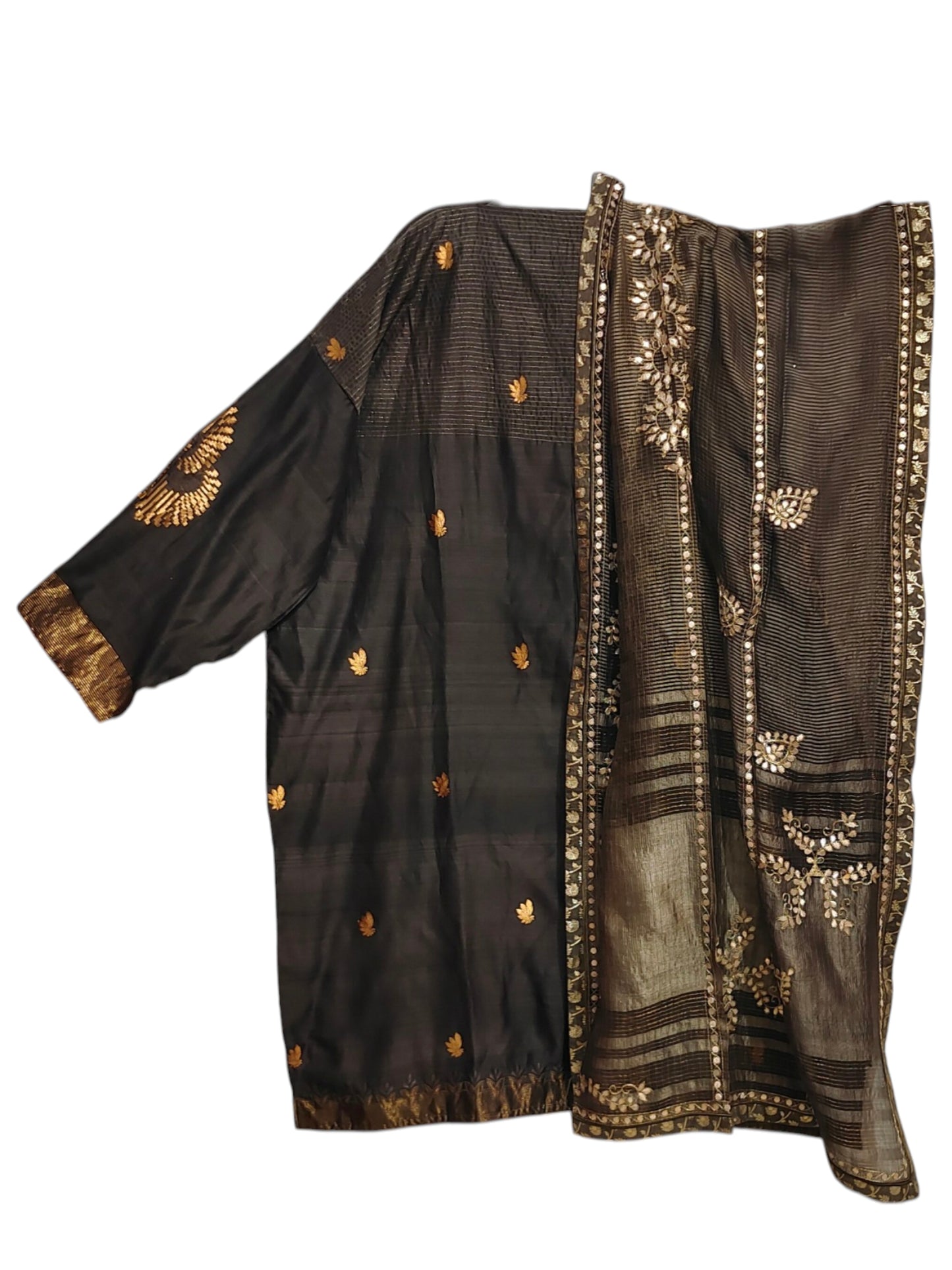 Semi Stitched Chanderi Formal Suitset