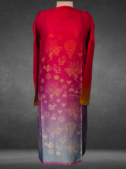 Semistitched Chanderi Casual kurta