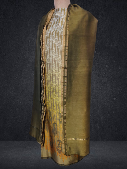 Semistitched Chanderi printed casual Kurta VISHAL KAPUR