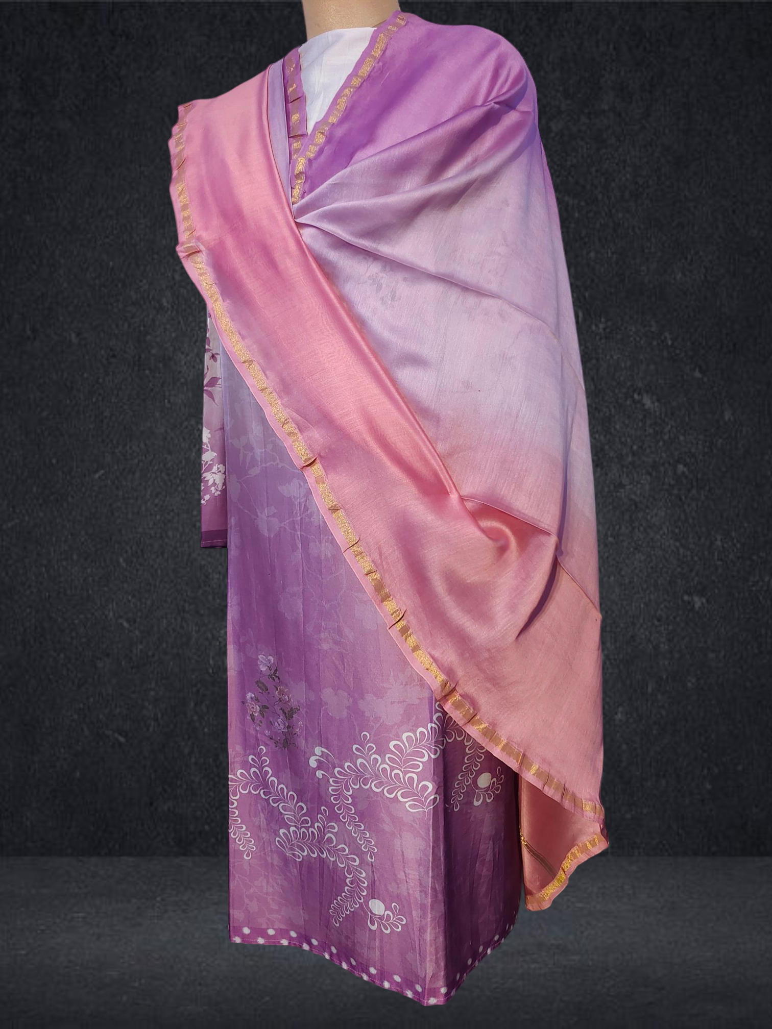 Semi Stitched Chanderi Casual Suitset VISHAL KAPUR