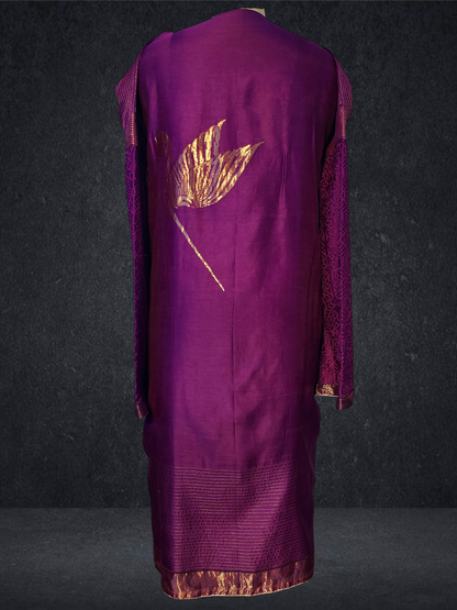 Semi Stitched Formal chanderi Kurta