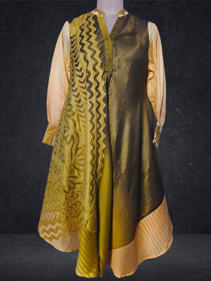 Stitched applique Long Dress