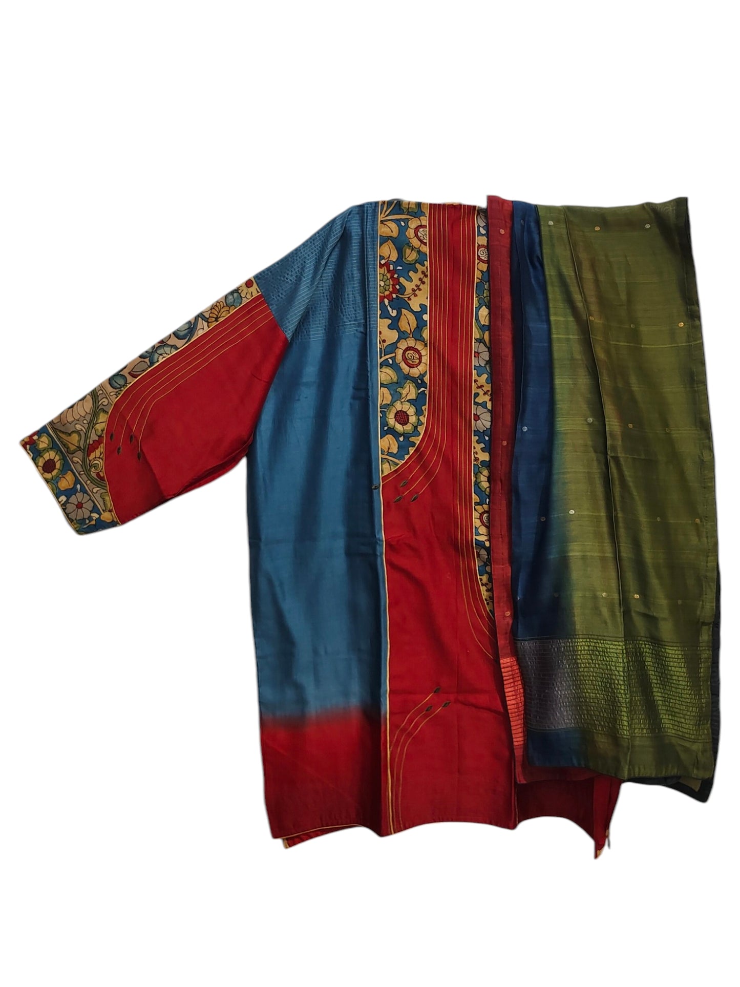 Semi Stitched Chanderi Formal Suitset