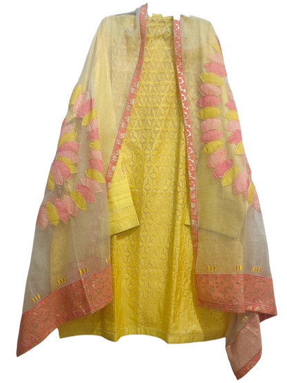 Semi Stitched Formal Chanderi Suitset