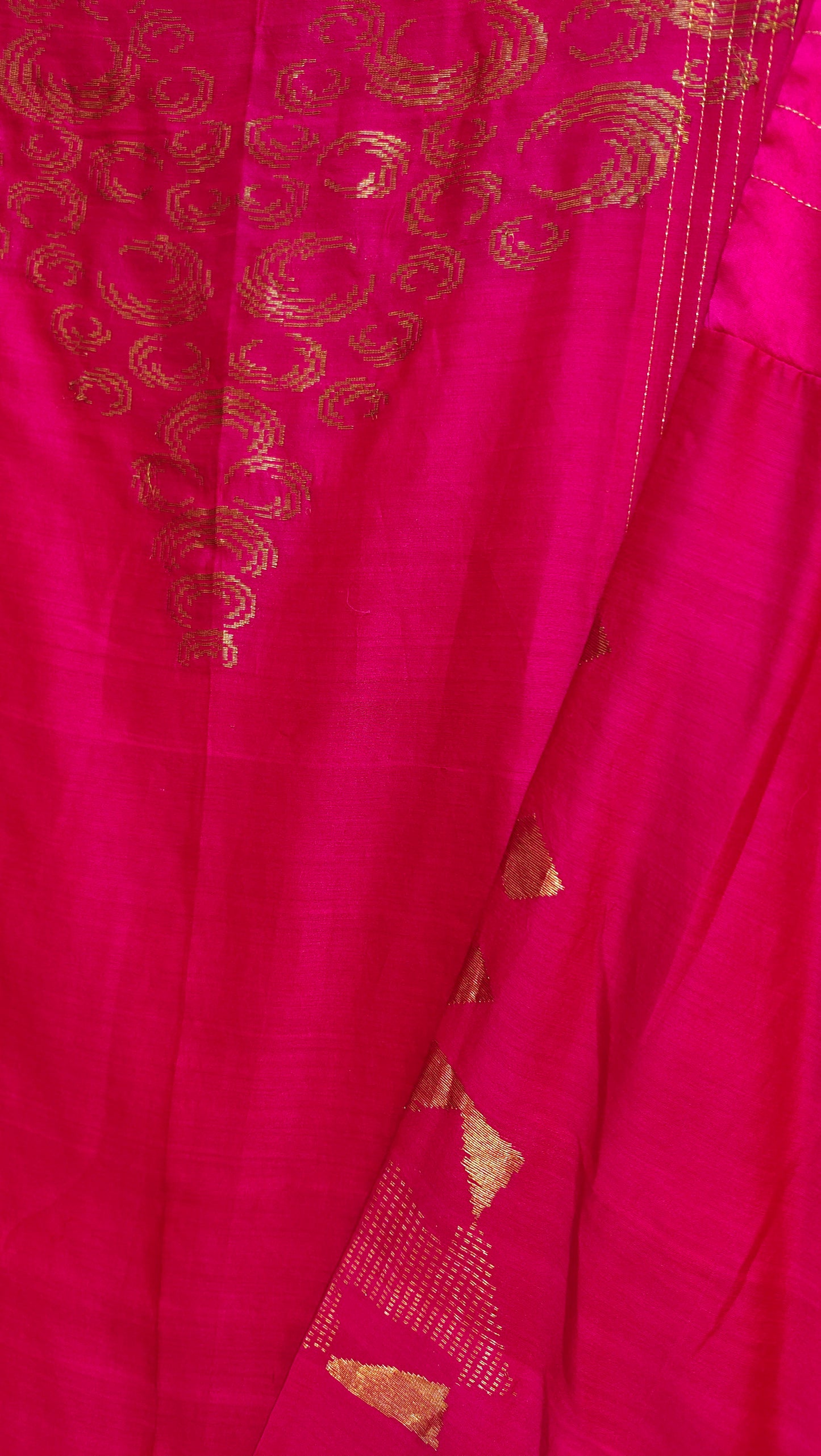 Semi Stitched Chanderi Formal Suitset