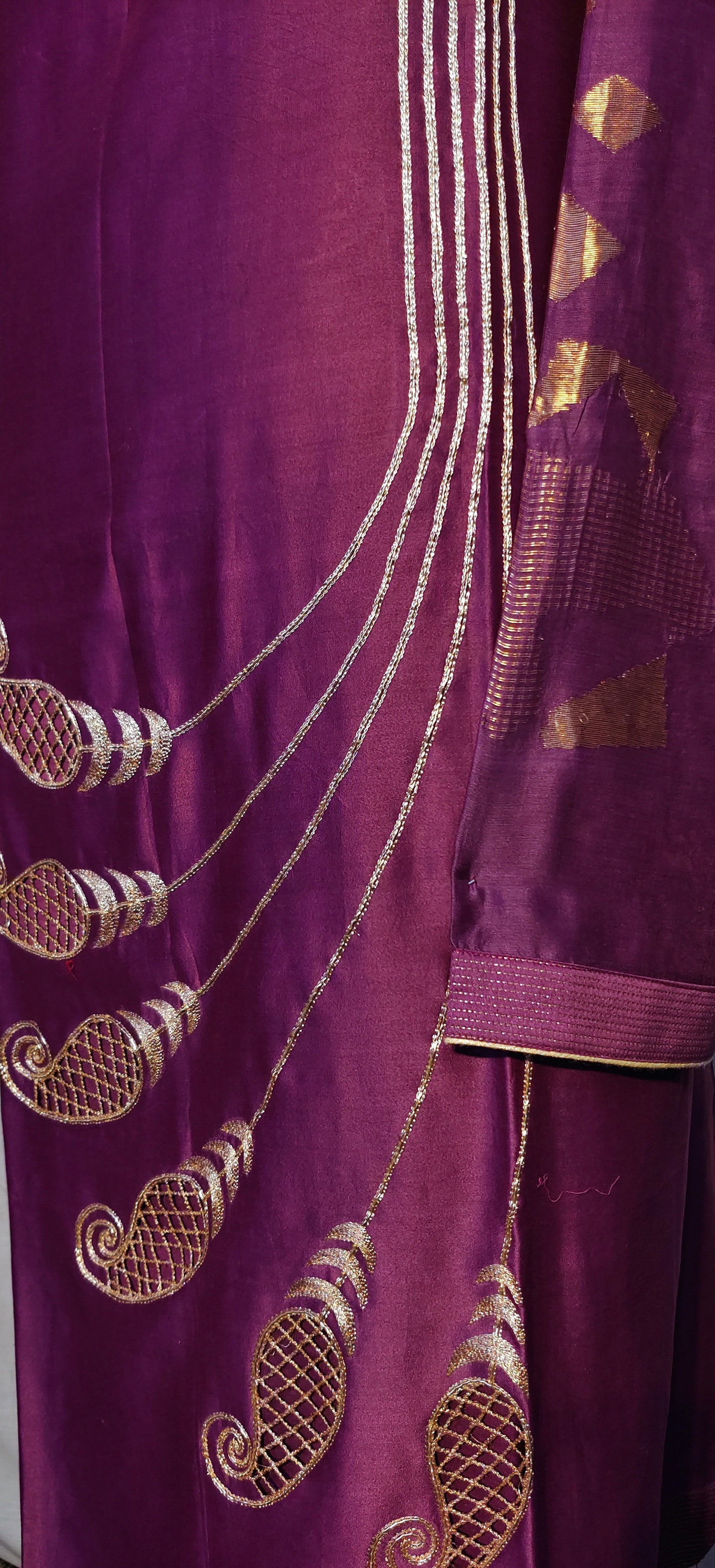 Semi Stitched Formal chanderi Kurta