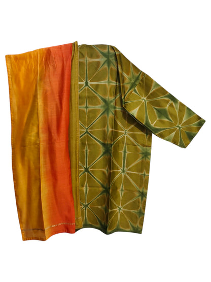 Semi Stitched Chanderi Casual suitset