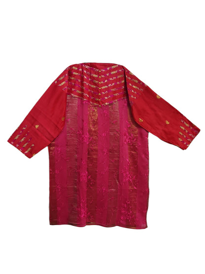 Semi Stitched Chanderi Formal Suitset