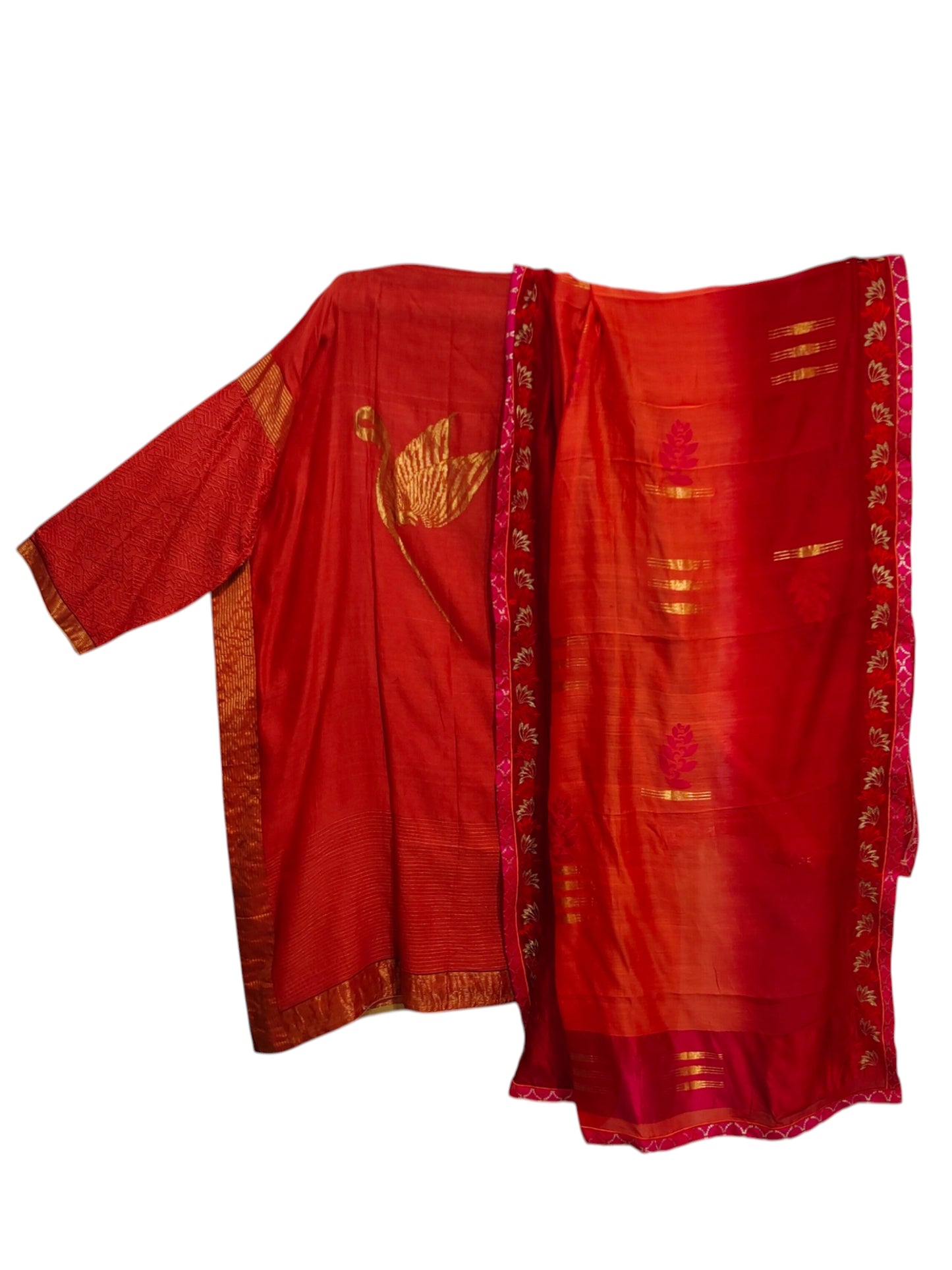 Semi Stitched Chanderi Formal Suitset