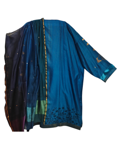 Semi Stitched Chanderi Formal Suitset