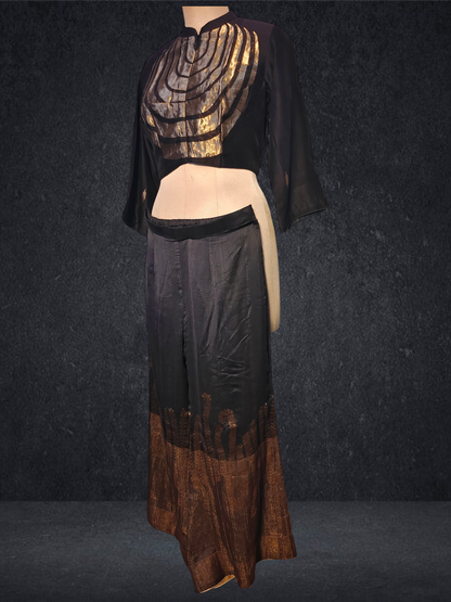 Stitched Chanderi Long Dress