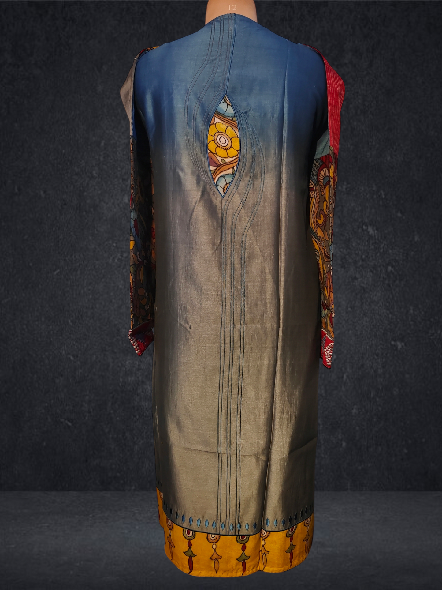 Semi Stitched Chanderi kurta