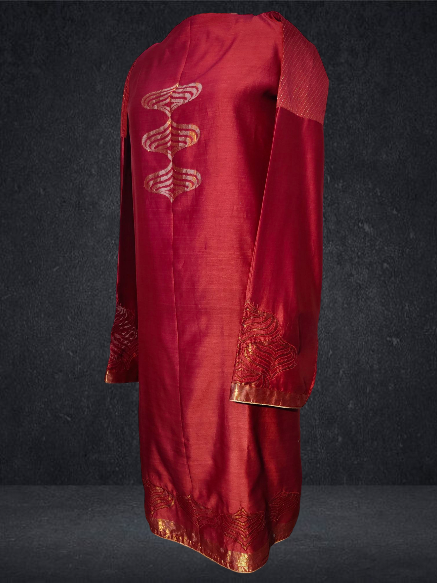 Semi Stitched Formal chanderi Suitset
