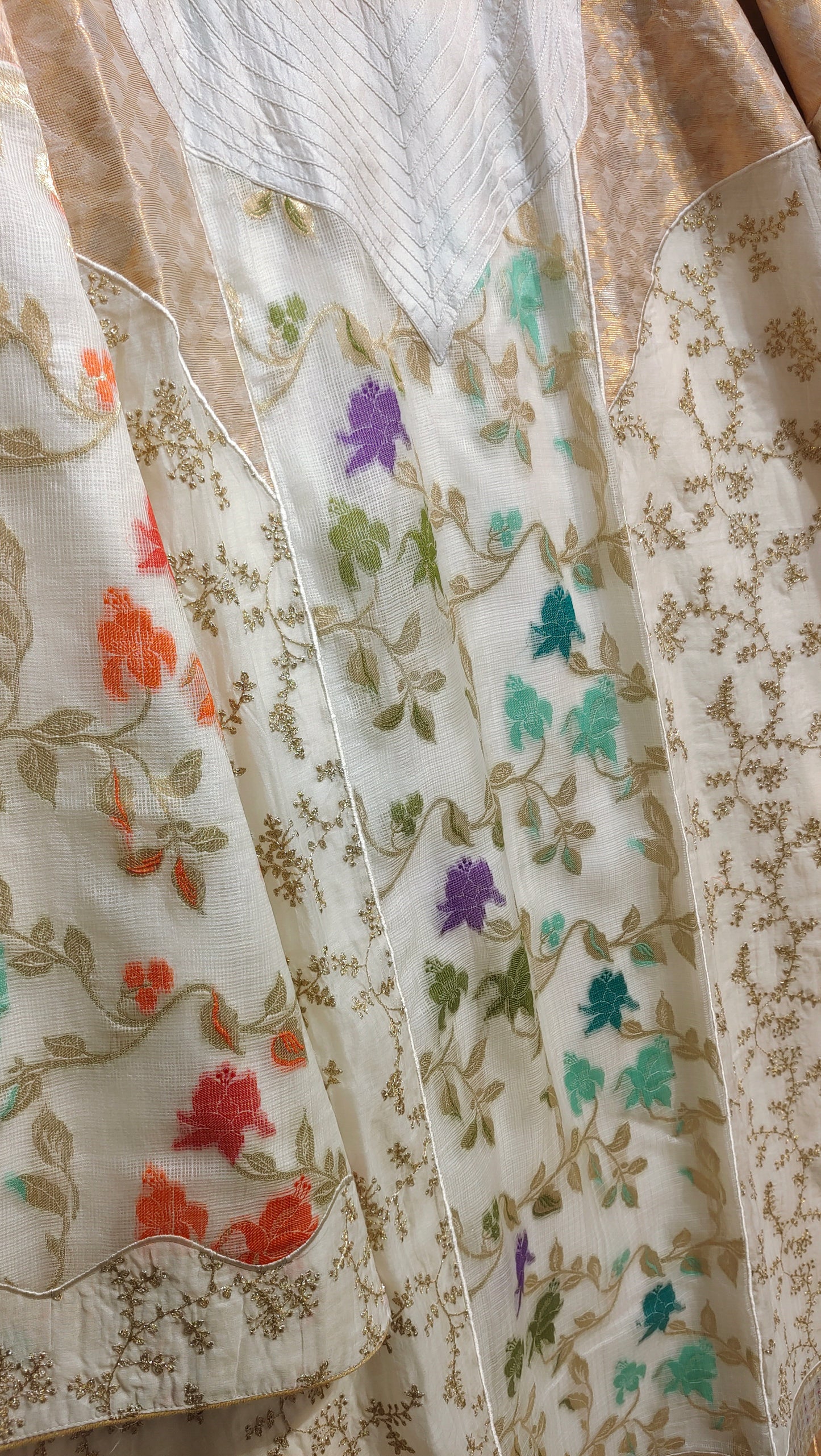 Semi Stitched Formal kota silk Suitset