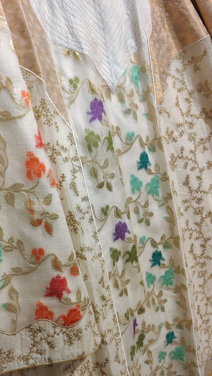 Semi Stitched Formal kota silk Suitset