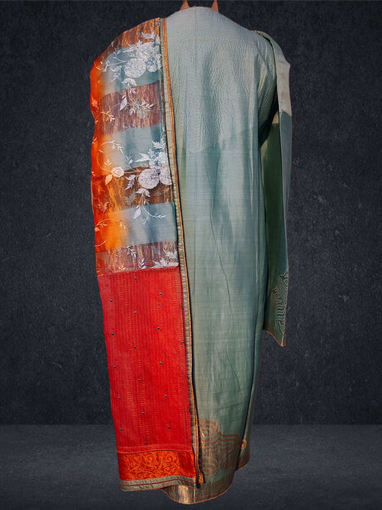 Semi Stitched Formal chanderi Suitset