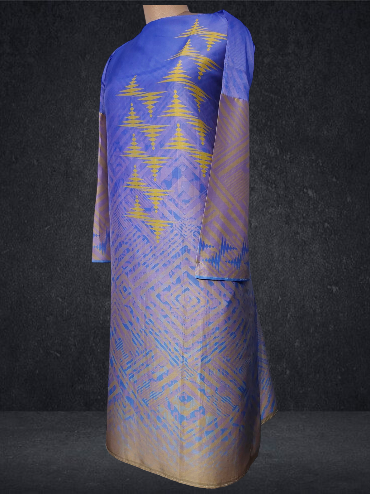 Semi Stitched Chanderi Casual Suitset
