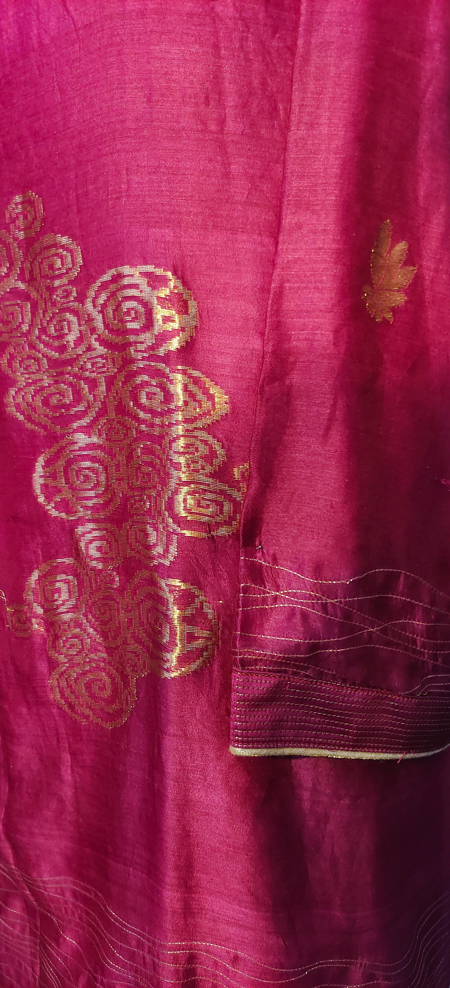 Semi Stitched Formal chanderi Suitset