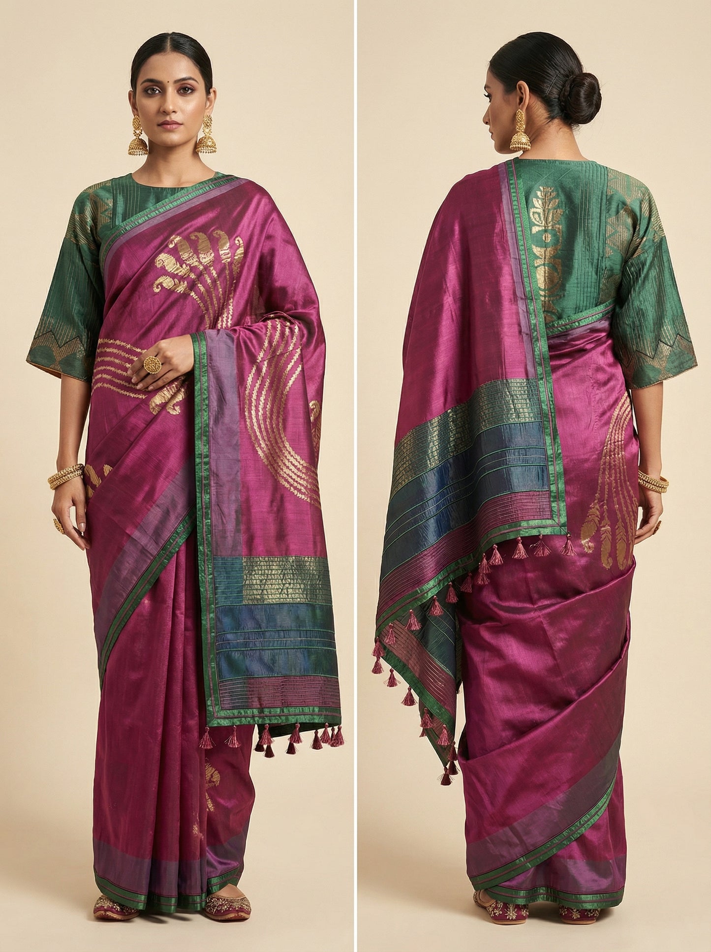 Formal Chanderi Zari Woven Saree