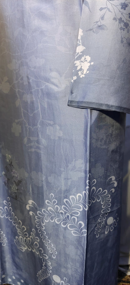 Semi Stitched Chanderi Printed kurta