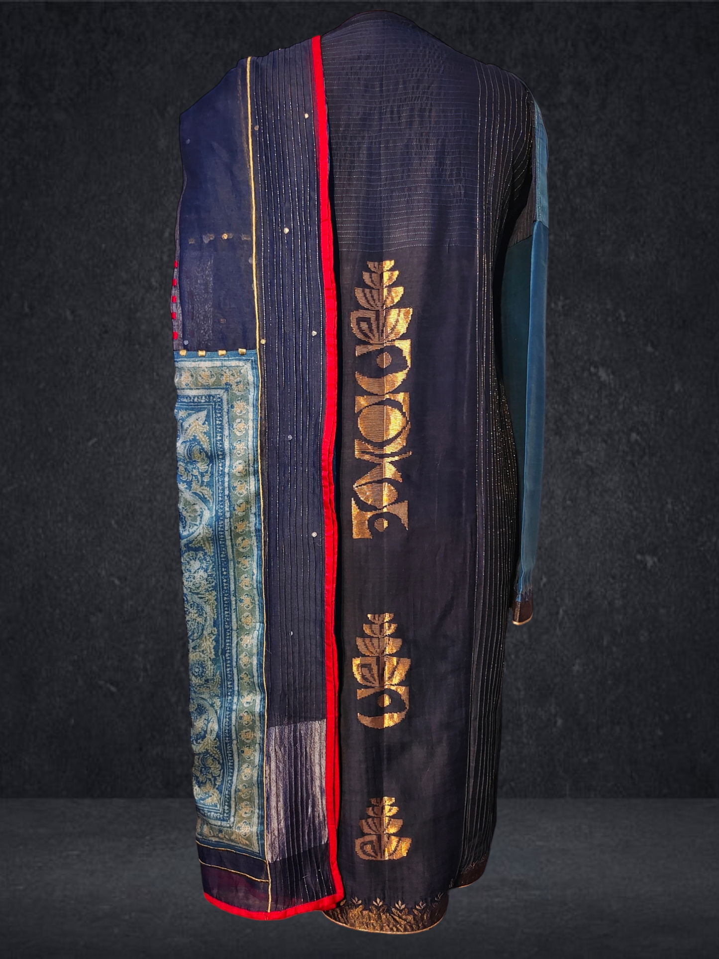 Semi Stitched Chanderi Formal Suitset