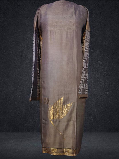 Semi Stitched Formal chanderi Suitset