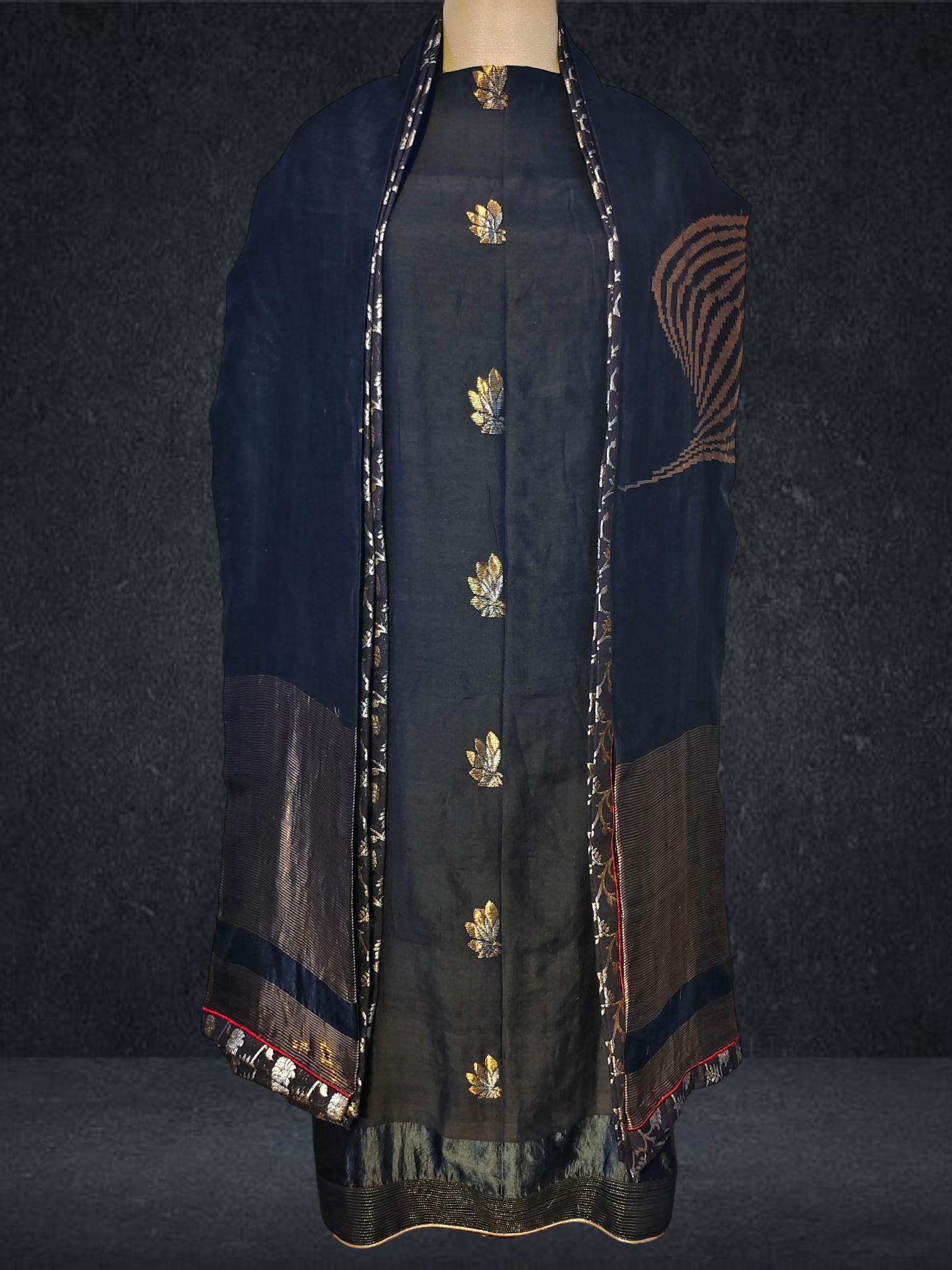 Semi Stitched Formal chanderi Suitset VISHAL KAPUR